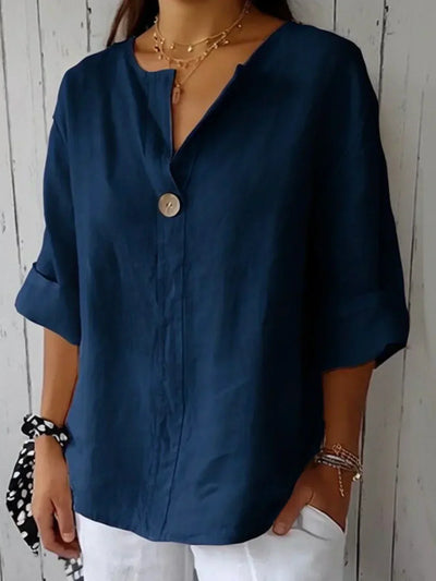 Lexa™ | Relaxed V-Neck Blouse